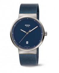 Montre Titane et acier bleu