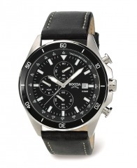 Chrono titane homme, lunette et cadran anodisé noir