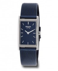 Montre titane et acier bleue pour femme