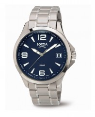 Montre homme BOCCIA  cadran bleu