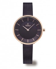 Montre femme bracelet milanais brun