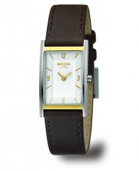 Montre rectangulaire bicolore