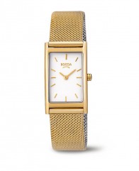 Montre femme rectangulaire toute dorée