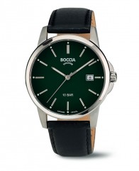 Montre cadran vert anglais Boccia Titanium