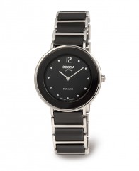 Montre femme céramique noire et titane