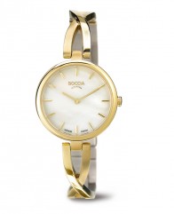 Montre femme Titane plaqué Or jaune, cadran nacre