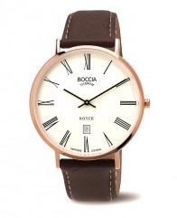 Montre homme BOCCIA revêtement Or rose