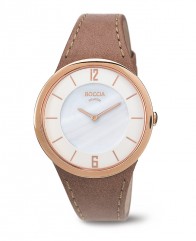 Montre titane plaquée Or rose, cadran en nacre 