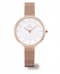 Montre femme bracelet milanais rose