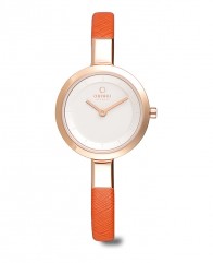 Montre femme originale cuir orange