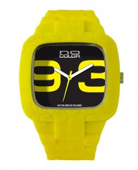 Montre flashy en Silicone jaune vif