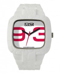 Montre Silicone blanche chiffre rouge
