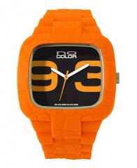 Montre Silicone orange fluo