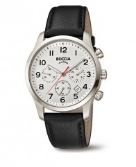 Modèle sportif homme Boccia en pur titane noir et gris