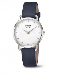 Montre bracelet femme cuir bleu foncé