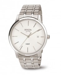 Montre Boccia cadran blanc, le chic tout titane