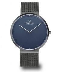 Montre extra-plate homme design bleu nuit