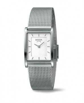 Montre femme rectangulaire grise titane 