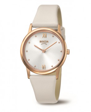 Montre Titane revêtement Or rose sur cuir 